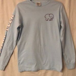 Pastel blue ivory Ella long sleeved top